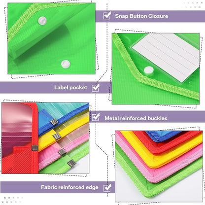 10 Pieces Plastic File Folders Envelope Expanding File Wallet Organizer - Image 3