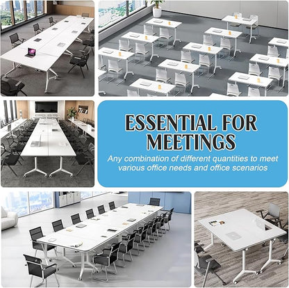 JEHUJD Conference Table, 55.1''Folding Conference Room Table - Image 7