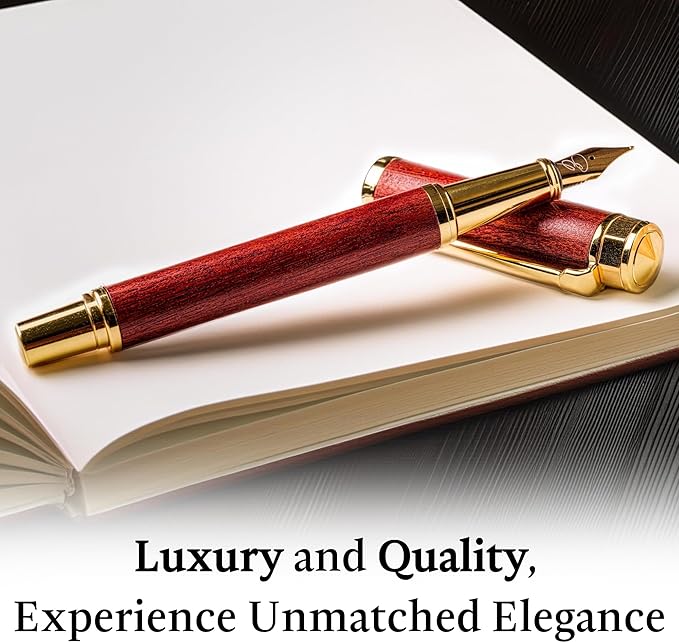 Ellington Pens Luxury Wood Fountain Pen Set –Medium Nib - Image 4