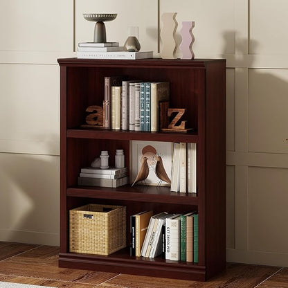 Bevfint 43 in Tall Bookcase, 3-Tier Bookshelf Open Storage, 33 inch Wide Floor - Image 4