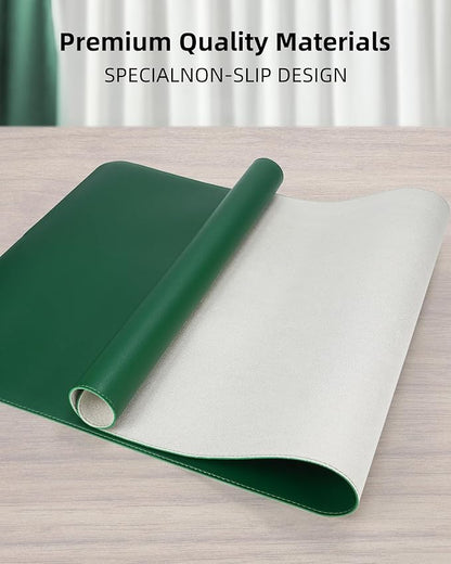 Leather Desk Pad Protector, Mouse Pad, Office Desk Mat, Non-Slip PU Leather - Image 2