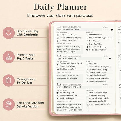 Mantra Planner 2026 Planner, Daily Journal & Gratitude Journal All-In-One - Image 4