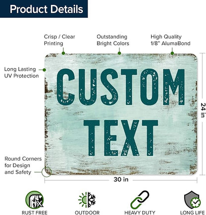 Custom Sign, Custom Street Sign, 11 Font Colors, 13 Font Styles, 4 Hole Options - Image 6