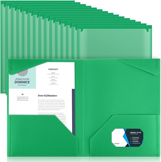 Henoyso 36 Pcs Plastic Folders by Henoyso