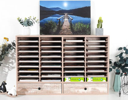 PAG Mail Sorter Organizer, Wood Literature Organizer, Student Mailbox - Image 5
