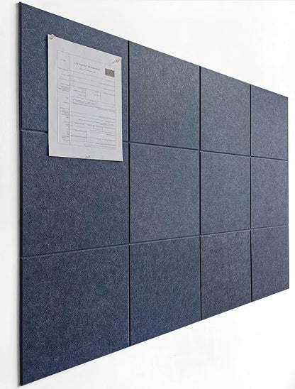 DECORITA Blue Felt Bulletin Board 47"x35" | Large Cork Pin Board Alternative by DesignerManufacturerofInnovativeBulletinBoardSolutionsforHomeOffice