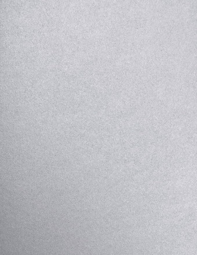 LUXPaper 8.5" x 11" Paper | Letter Size | Silver Metallic | 80lb. Text | 50 Qty by LUXPaper