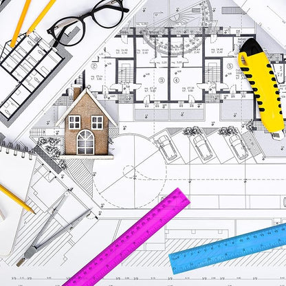 7PCS Clear Ruler, 12 Inch Plastic Rulers - Image 5