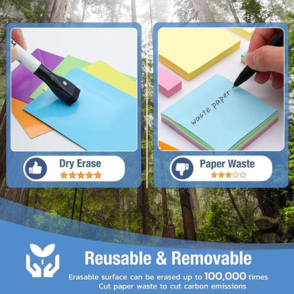 HOMiDEK Reusable Magnetic Sticky Notes, Dry Erase Magnets Magnetic Labels - Image 6