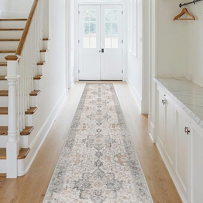 GENIMO Runner Rug 3x10, Non Slip Vintage Hallway Runner Rugs, Low Pile - Image 3