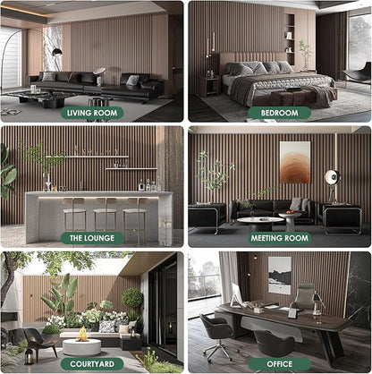 VallisCo 4-Piece Wood Slat Acoustic Panels - Image 5