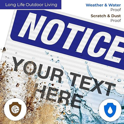 Custom Notice Sign, OSHA Sign, 24x30 Inches, 3M EGP Reflective .080 Aluminum - Image 5