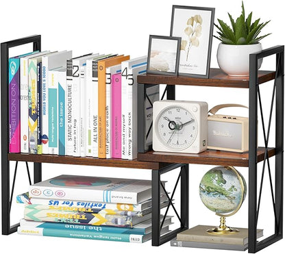 Yelinkws Desktop Shelf Organizer, Small Bookshelf by Yelinkws