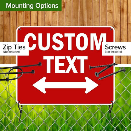 Custom Arrow, Custom Directional Sign, Two way Arrow, 24x30 Inches, Rust Free - Image 5