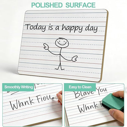 32 Pack Small White Boards, Double Sided Personal Dry Erase Boards - Image 5