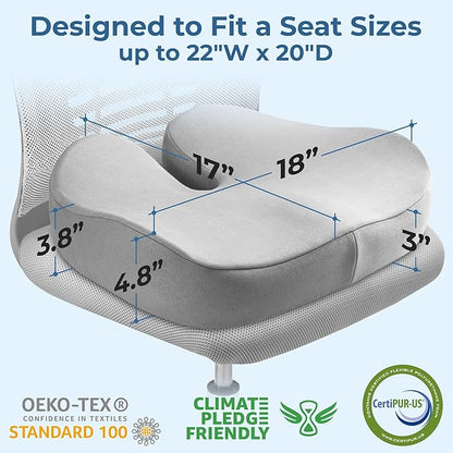5 STARS UNITED Seat Cushion for Tailbone Pain Relief – Large Memory Foam - Image 2