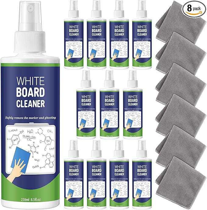 Dansib 8 Pack Whiteboard Cleaner Spray 8.5oz Dry Erase Board Cleaner by Dansib