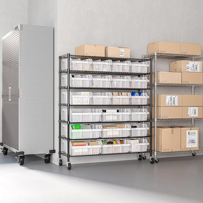 Seville Classics Heavy Duty NSF Bin Rack Solid Steel Wire Shelving Storage Unit - Image 8