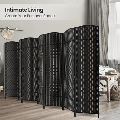 8 Panel Room Divider, 6Ft Folding Privacy Screen, Tall - Image 4
