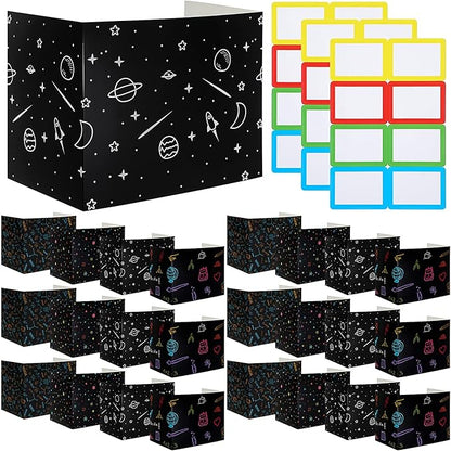 Crtiin 24 Pcs Privacy Folders for Students Desk Dividers Standard School by Crtiin