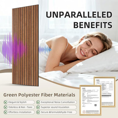 TO-TH Wood-Look Acoustic Wall Panels, 10 Pack 47.2” x 23.6” Sound Panels - Image 3