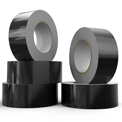 SWRT 9 Mil 5-Pack Black Heavy Duty Duct Tape Strong Adhesive, 2 in x 30 YD Duct by SWRT