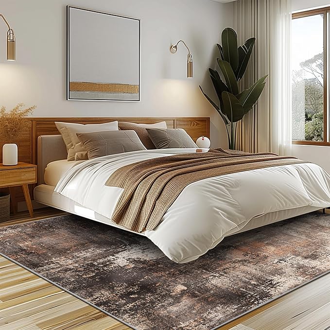 GENIMO Washable Area Rugs for Living Room, 9x12 Vintage Non Slip Rugs, Low Pile - Image 3