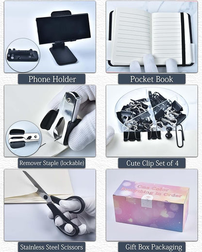 LXEVIHK 20Pcs Black Desk Organizers and Accessories - Image 4