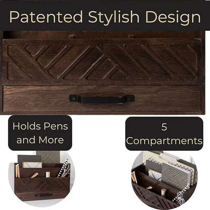 BLU MONACO | Wooden Mail Organizer - Image 5