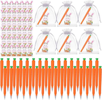 Eaasty 36 Set Easter Gifts Bulk Carrot Ballpoint Pens by Eaasty