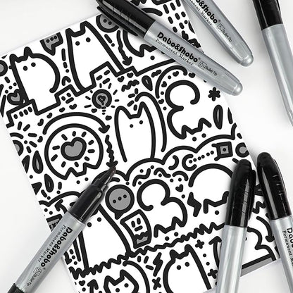 Dabo&Shobo Permanent Markers Jumbo Size, Bullet Tip, Large Black Permanent - Image 7