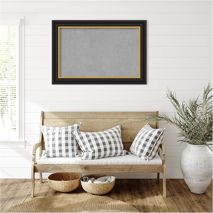 Amanti Art Black Framed Magnetic Board 26x38 Large Vision Board - Image 6