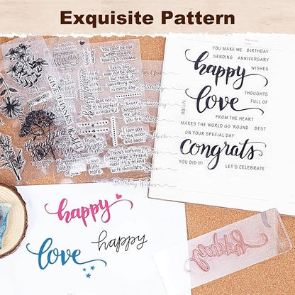 UCEC 4 Sheets Words Clear Stamps - Image 4