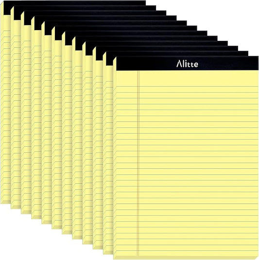 Alitte Yellow Legal Notepads 8.5 x 11, No Ink Bleeding by Alitte