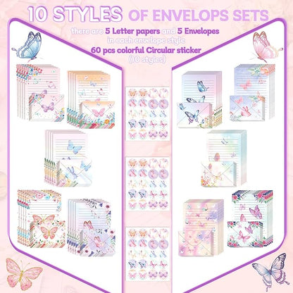 TaoBary 160 Pcs Stationery Paper Set 50 Double Sided Stationery Papers - Image 4