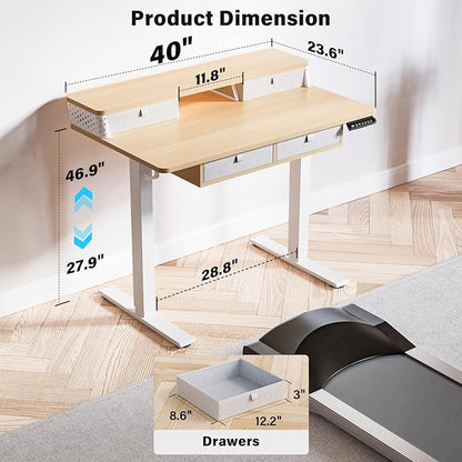 Kingant 40 x 24 Inch Electric Standing Desk - Image 2