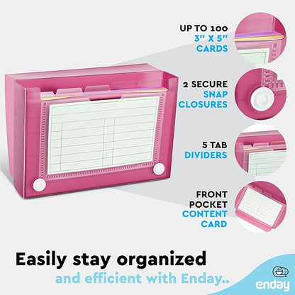 3" X 5" Index Card Case Holds 100 Cards Includes Business Card/Index Holder and - Image 3