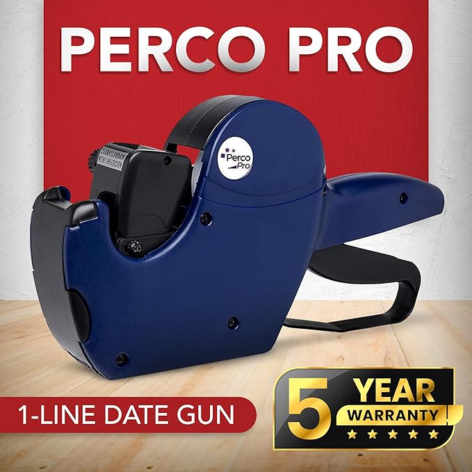 Perco Pro 1 Line Date Gun, 8 Digit 1 Line Date Label Gun Preloaded - Image 4