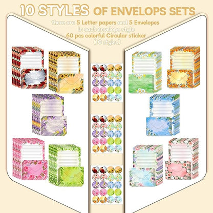 TaoBary 160 Pcs Stationery Paper Set 50 Double Sided Stationery Papers - Image 4