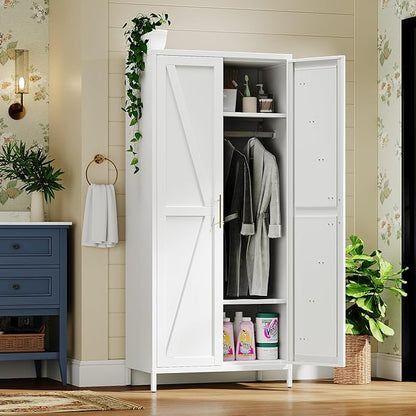 SUPEER Metal Wardrobe Cabinet - Image 8