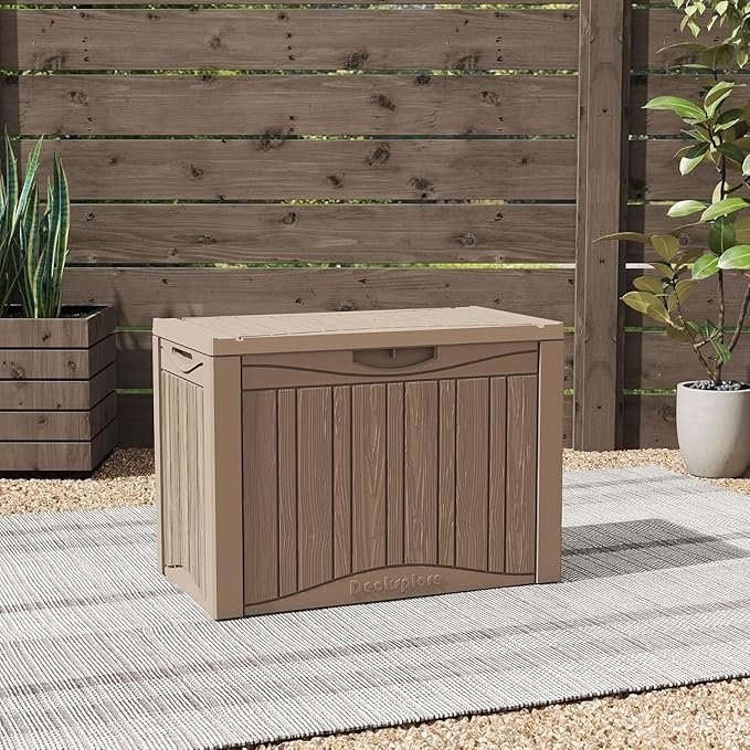 Yardgrace 50 Gallon Lockable Resin Deck Box, Waterproof & UV-Resistant Outdoor - Image 8