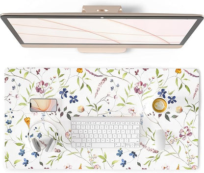 QIYI Floral Mouse Pad, Large Desk Mat by QIYI