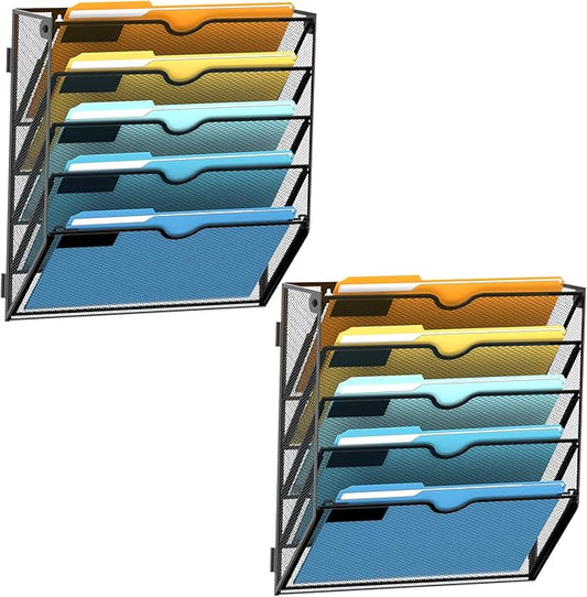 SUPEASY 5-Tier Wall File Holder Organizer by SUPEASY