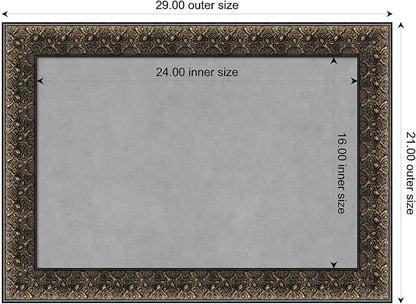 Amanti Art Black Framed Magnetic Board 21x29 Medium Vision Board - Image 3