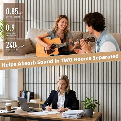 TO-TH Wood-Look Acoustic Wall Panels, 10 Pack 47.2” x 23.6” Sound Panels - Image 4