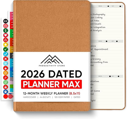 Dated, 2026 Planner, 8.5" x 11" by PRODUCTIVITYSTORE