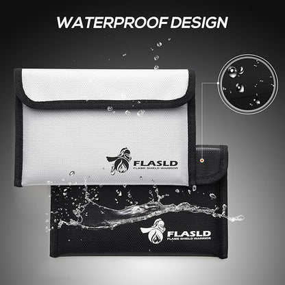 FLASLD Fireproof Money Bags, Fireproof Wallet Pouch, Small Safe Bag - Image 6