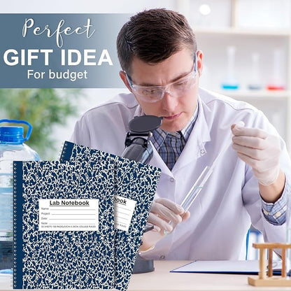 Affrolling 2 Pack Carbonless Lab Notebook Carbon Copy 8.5'' x 11'' 50 Set of - Image 6
