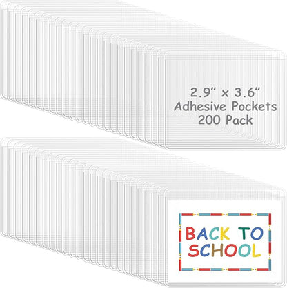 Jeyiour 200 Pcs Label Holders Adhesive Nameplate Pockets Storage Bin Labels by Jeyiour