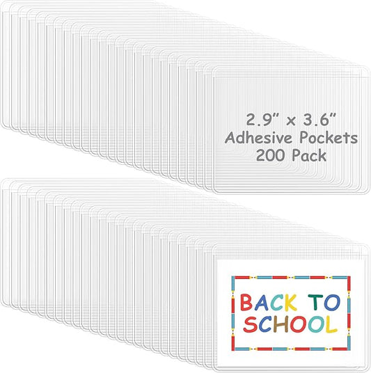 Jeyiour 200 Pcs Label Holders Adhesive Nameplate Pockets Storage Bin Labels by Jeyiour